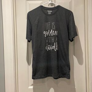 Life is Golden with a Doodle T-shirt SZ medium